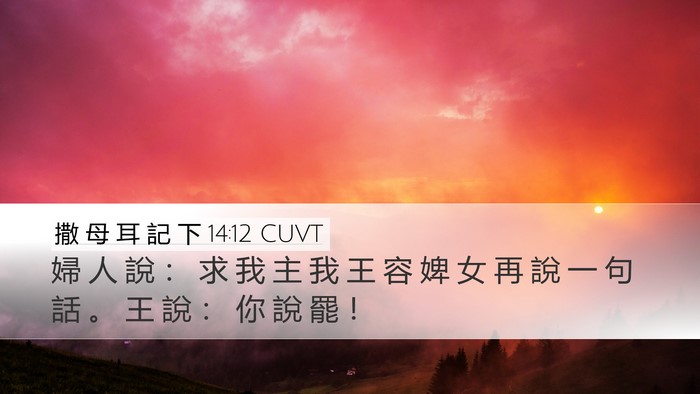 撒 母 耳 記 下 14:12 CUVT Bible Verse Image
