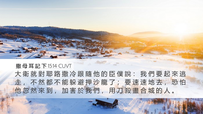 撒 母 耳 記 下 15:14 CUVT Bible Verse Image