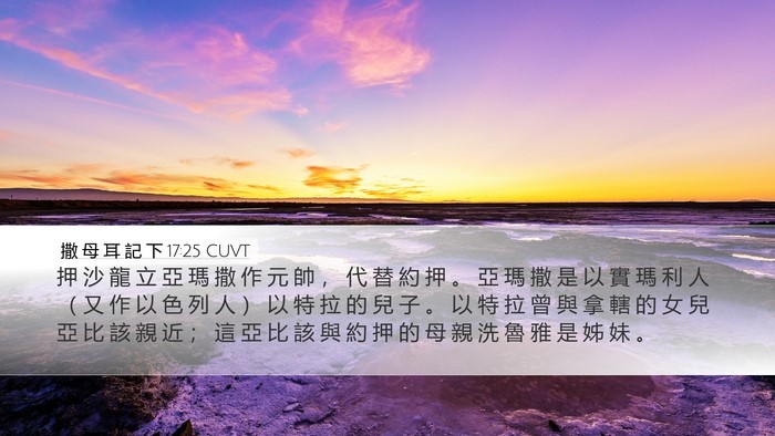 撒 母 耳 記 下 17:25 CUVT Bible Verse Image