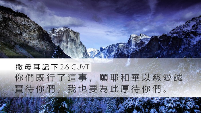撒 母 耳 記 下 2:6 CUVT Desktop Wallpaper - 你 們 既 行 了 這 事 ， 願 耶 和 華 - Desktop Bible Verse Wallpaper