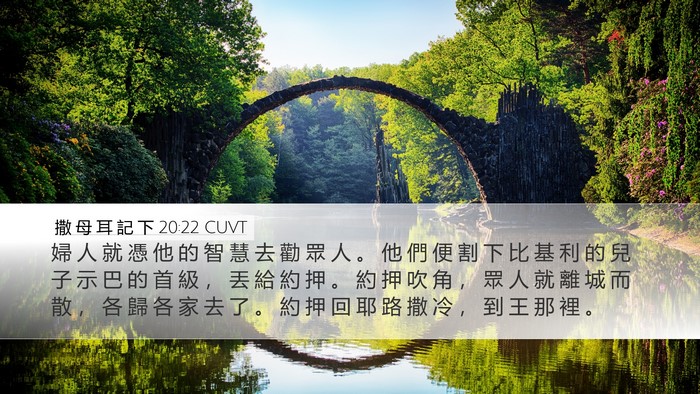 撒 母 耳 記 下 20:22 CUVT Bible Verse Image