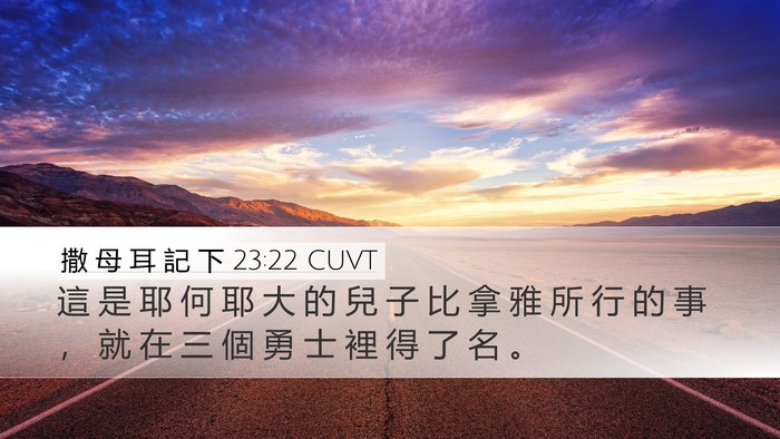 撒 母 耳 記 下 23:22 CUVT Bible Verse Image