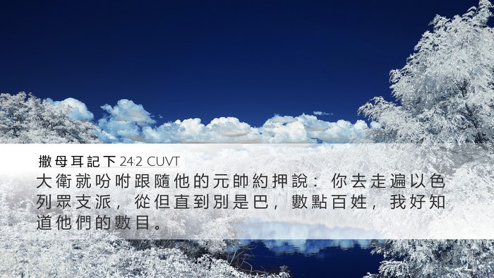 撒 母 耳 記 下 24:2 CUVT Bible Verse Image