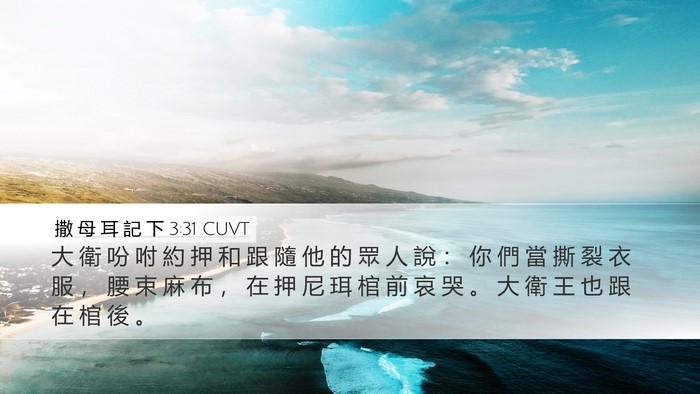 撒 母 耳 記 下 3:31 CUVT Bible Verse Image