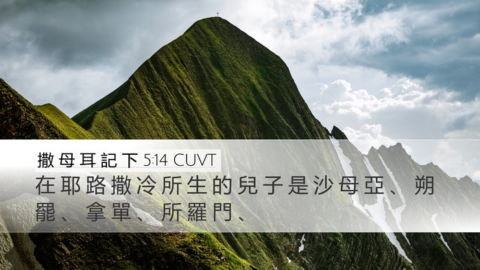 撒 母 耳 記 下 5:14 CUVT Bible Verse Image