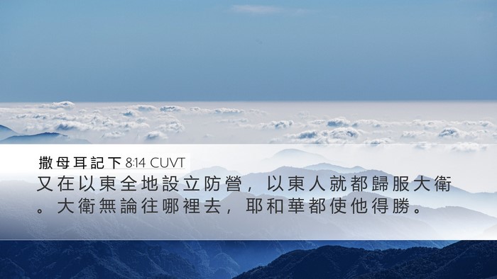 撒 母 耳 記 下 8:14 CUVT Bible Verse Image