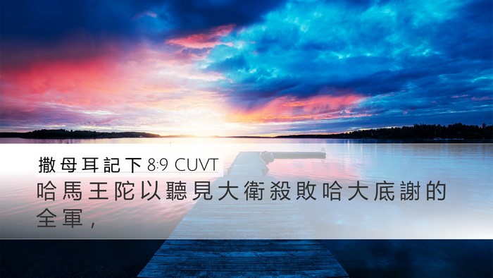 撒 母 耳 記 下 8:9 CUVT Bible Verse Image