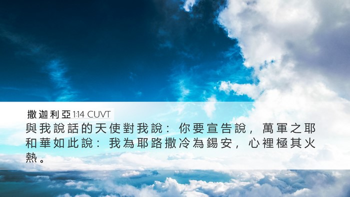 撒 迦 利 亞 1:14 CUVT Bible Verse Image