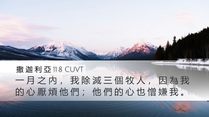 撒 迦 利 亞 11:8 CUVT Bible Verse Image