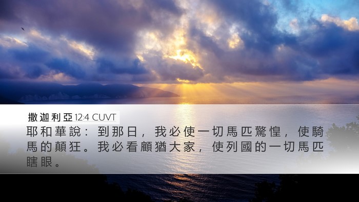 撒 迦 利 亞 12:4 CUVT Bible Verse Image
