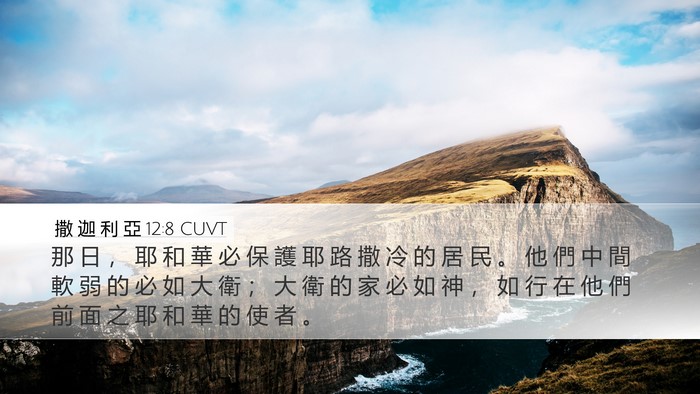 撒 迦 利 亞 12:8 CUVT Bible Verse Image