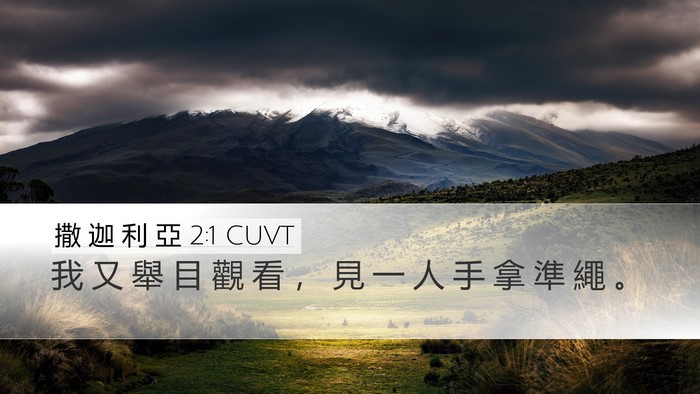 撒 迦 利 亞 2:1 CUVT Bible Verse Image