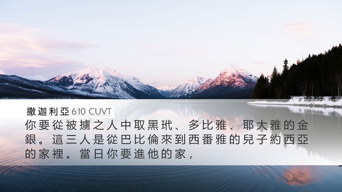 撒 迦 利 亞 6:10 CUVT Bible Verse Image