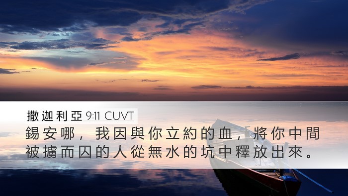 撒 迦 利 亞 9:11 CUVT Bible Verse Image
