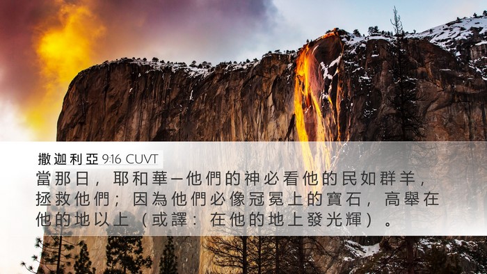 撒 迦 利 亞 9:16 CUVT Desktop Wallpaper - 當 那 日 ， 耶 和 華 ─ 他 們 的 神 - Desktop Bible Verse Wallpaper