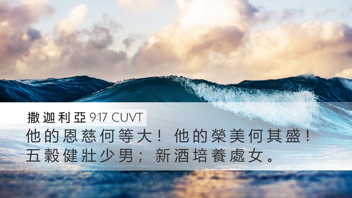 撒 迦 利 亞 9:17 CUVT Bible Verse Image