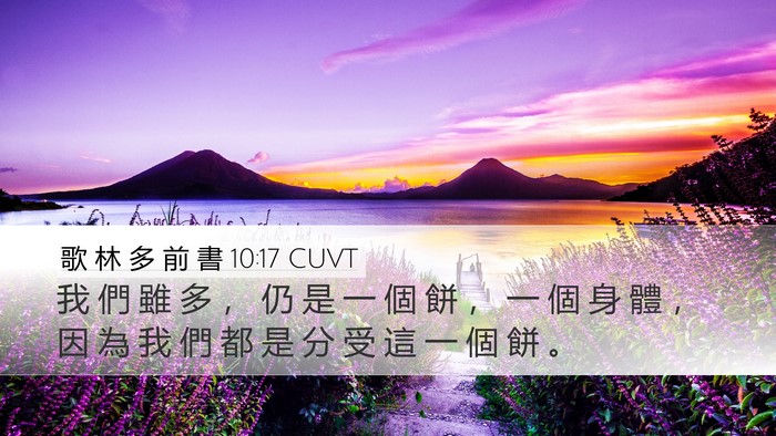 歌 林 多 前 書 10:17 CUVT Bible Verse Image