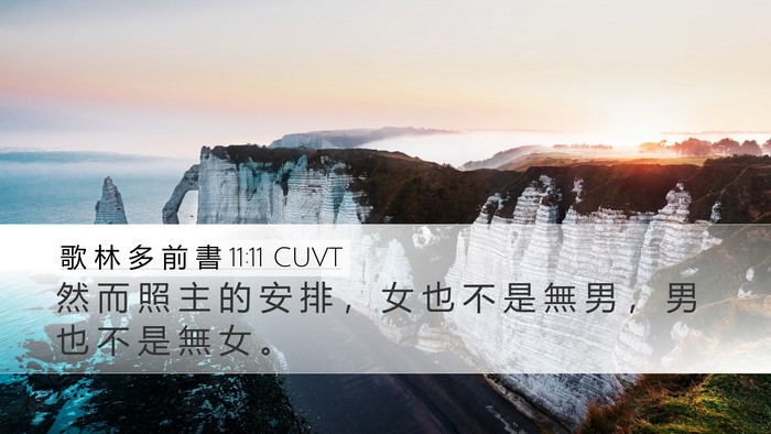 歌 林 多 前 書 11:11 CUVT Bible Verse Image