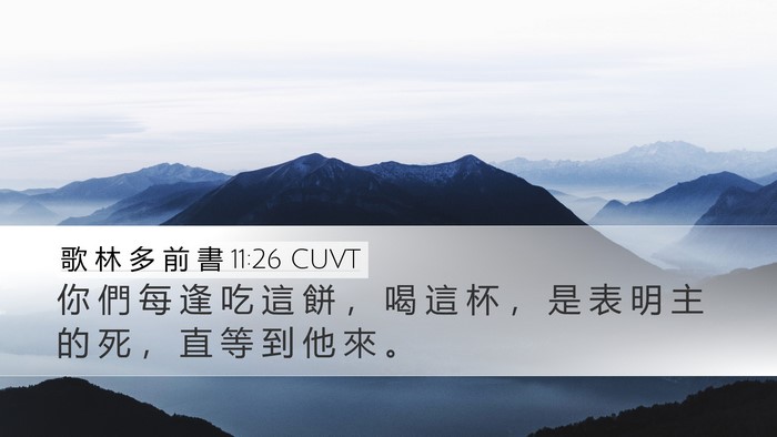 歌 林 多 前 書 11:26 CUVT Bible Verse Image