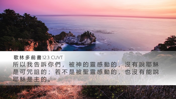 歌 林 多 前 書 12:3 CUVT Bible Verse Image