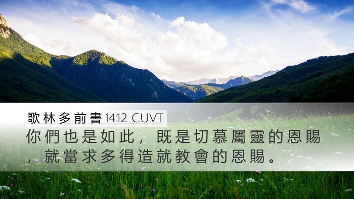 歌 林 多 前 書 14:12 CUVT Bible Verse Image