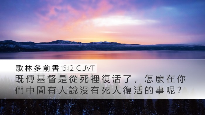 歌 林 多 前 書 15:12 CUVT Bible Verse Image