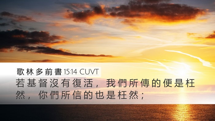 歌 林 多 前 書 15:14 CUVT Bible Verse Image