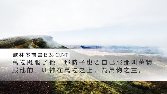 歌 林 多 前 書 15:28 CUVT Bible Verse Image