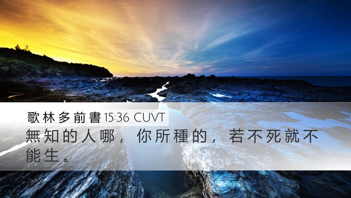 歌 林 多 前 書 15:36 CUVT Bible Verse Image