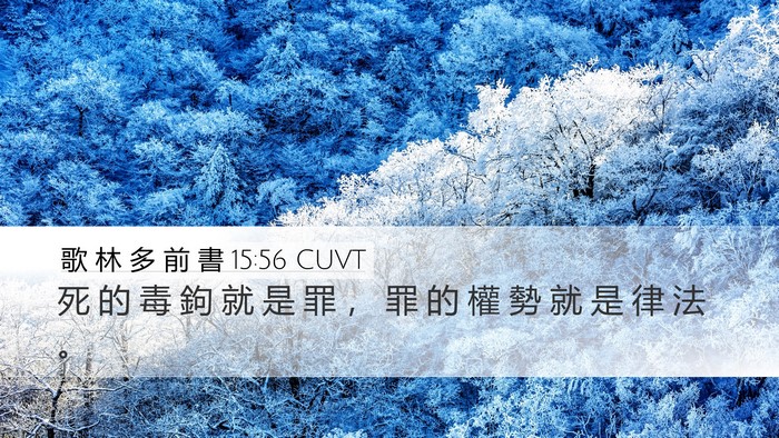 歌 林 多 前 書 15:56 CUVT Bible Verse Image