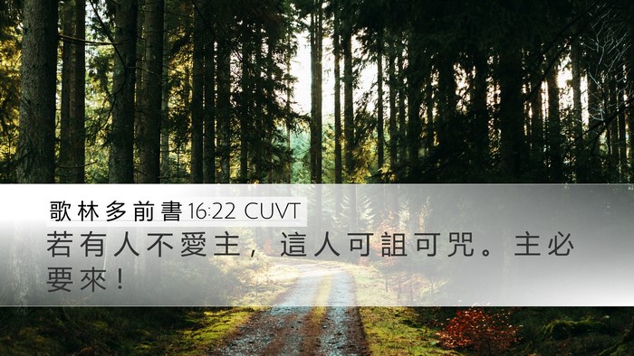 歌 林 多 前 書 16:22 CUVT Bible Verse Image