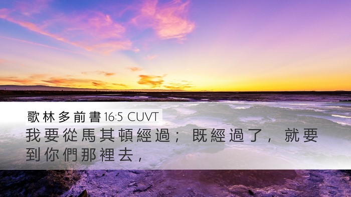 歌 林 多 前 書 16:5 CUVT Bible Verse Image