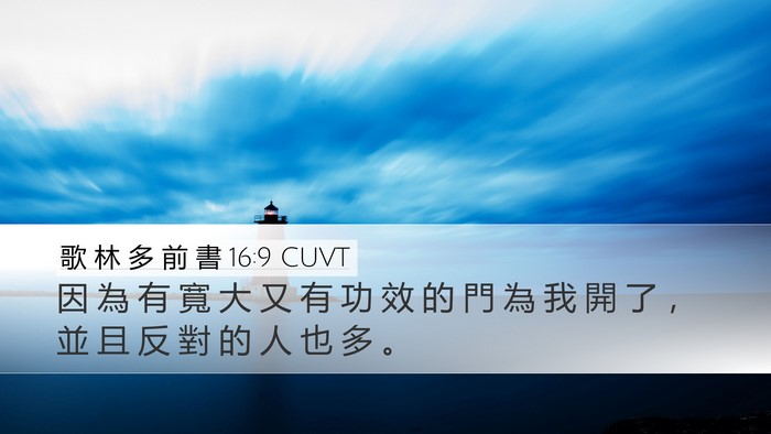 歌 林 多 前 書 16:9 CUVT Bible Verse Image