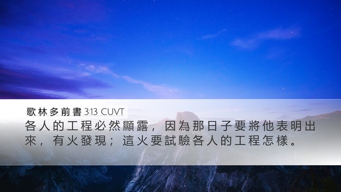歌 林 多 前 書 3:13 CUVT Bible Verse Image