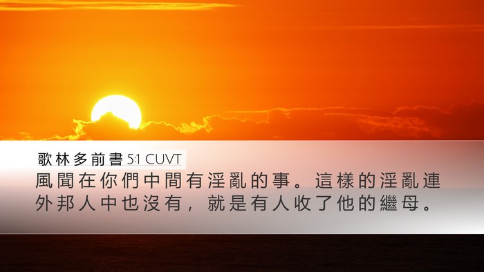 歌 林 多 前 書 5:1 CUVT Bible Verse Image