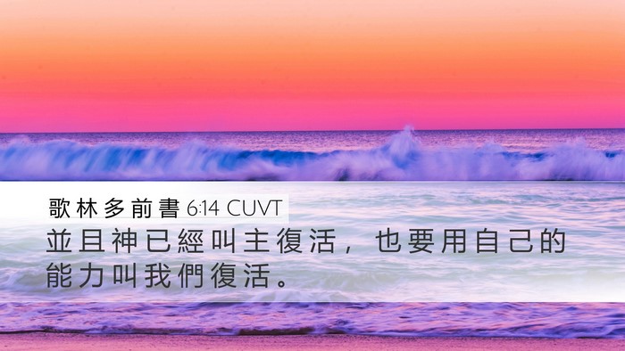 歌 林 多 前 書 6:14 CUVT Bible Verse Image