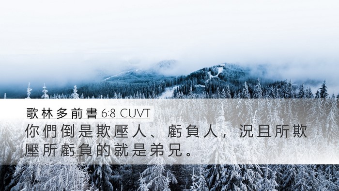 歌 林 多 前 書 6:8 CUVT Bible Verse Image