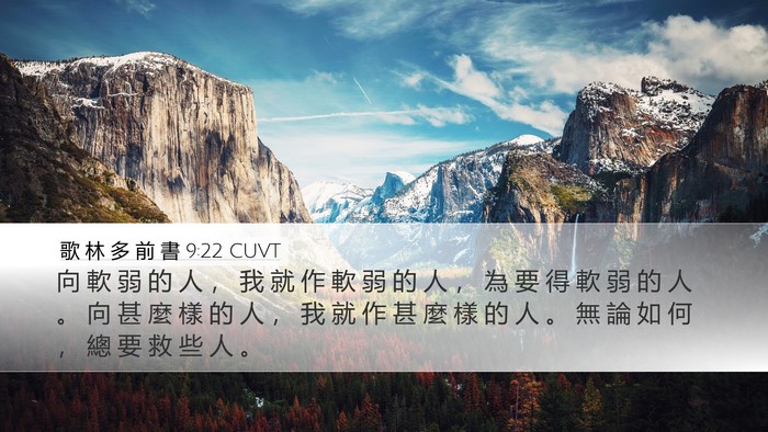 歌 林 多 前 書 9:22 CUVT Bible Verse Image