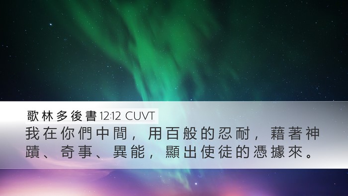 歌 林 多 後 書 12:12 CUVT Bible Verse Image