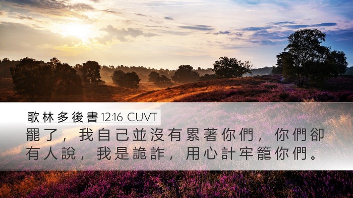 歌 林 多 後 書 12:16 CUVT Bible Verse Image