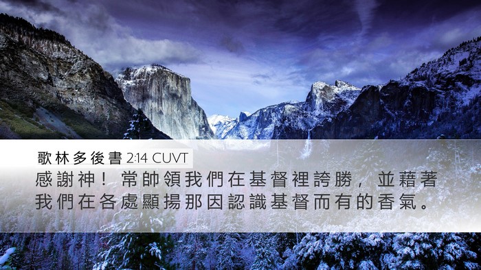 歌 林 多 後 書 2:14 CUVT Bible Verse Image