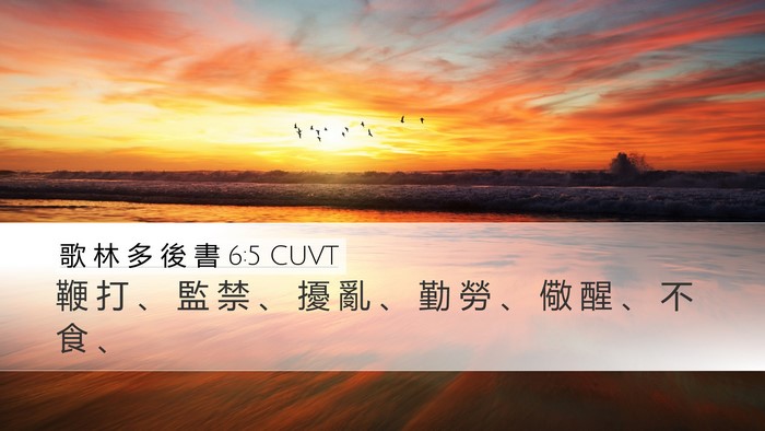 歌 林 多 後 書 6:5 CUVT Bible Verse Image