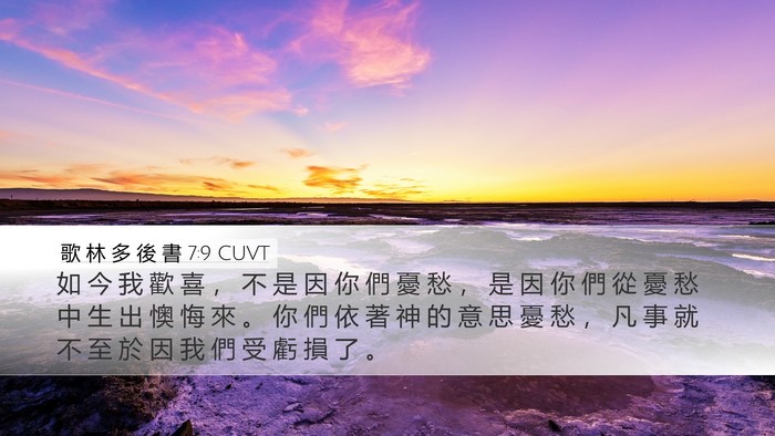 歌 林 多 後 書 7:9 CUVT Bible Verse Image
