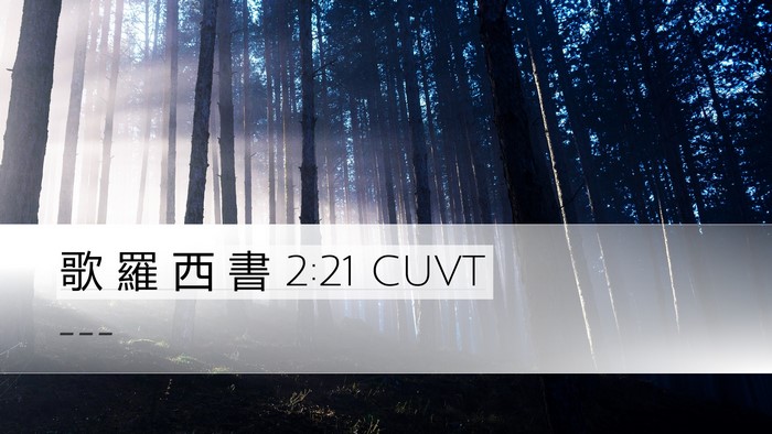歌 羅 西 書 2:21 CUVT Bible Verse Image