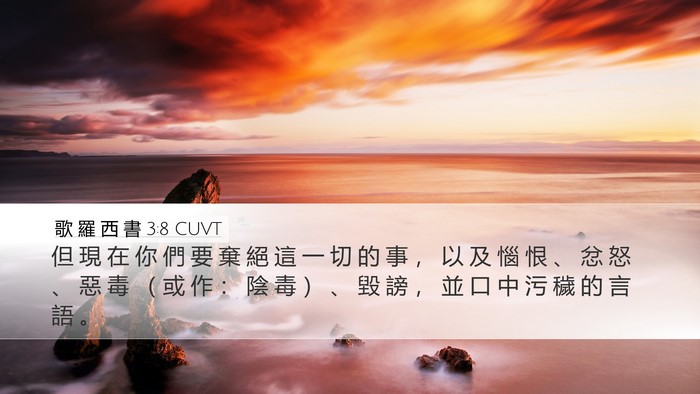歌 羅 西 書 3:8 CUVT Bible Verse Image