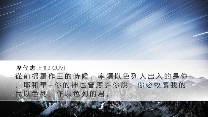 歷 代 志 上 11:2 CUVT Bible Verse Image