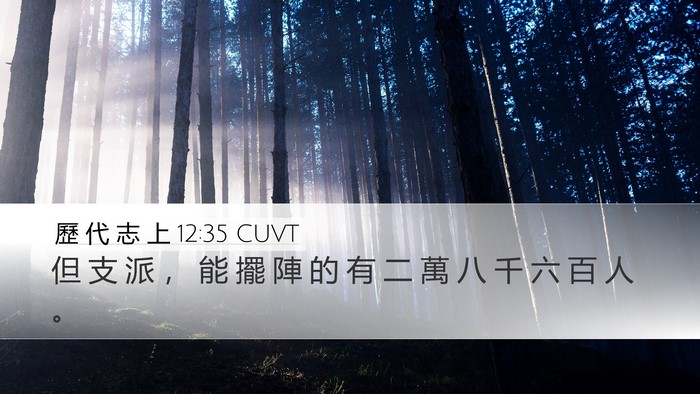 歷 代 志 上 12:35 CUVT Bible Verse Image