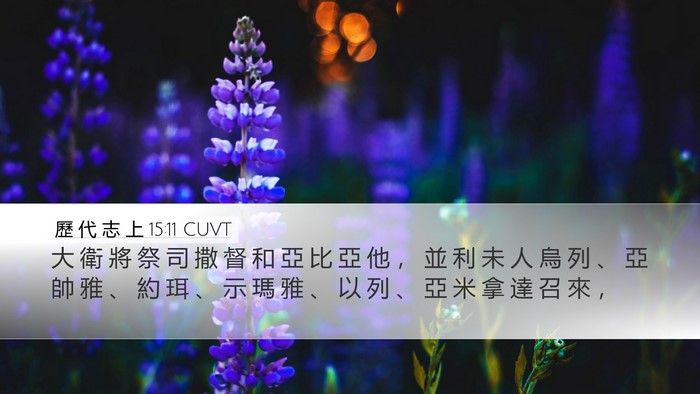 歷 代 志 上 15:11 CUVT Bible Verse Image
