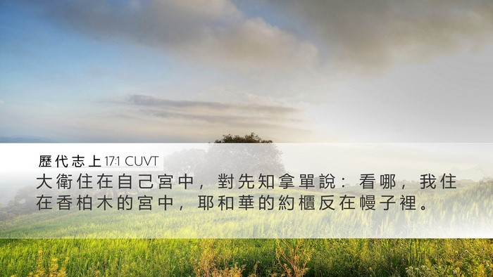 歷 代 志 上 17:1 CUVT Bible Verse Image
