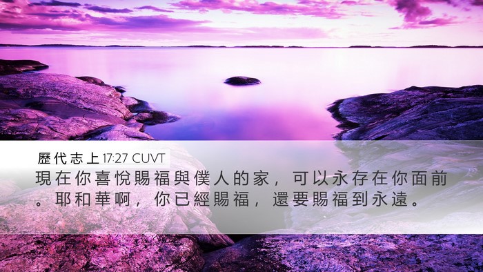 歷 代 志 上 17:27 CUVT Bible Verse Image
